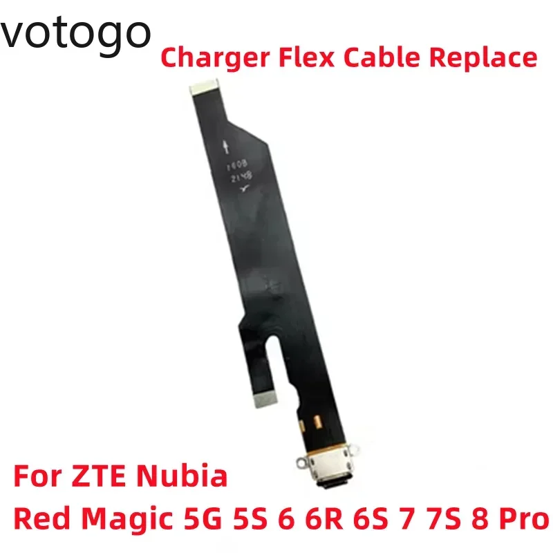 Original For ZTE Nubia Red Magic 3 5G 6 6R 6S 7 7S 8 8S 9 9S 10 Pro Plus USB Charging Port Dock Charger Plug Flex Cable Replace