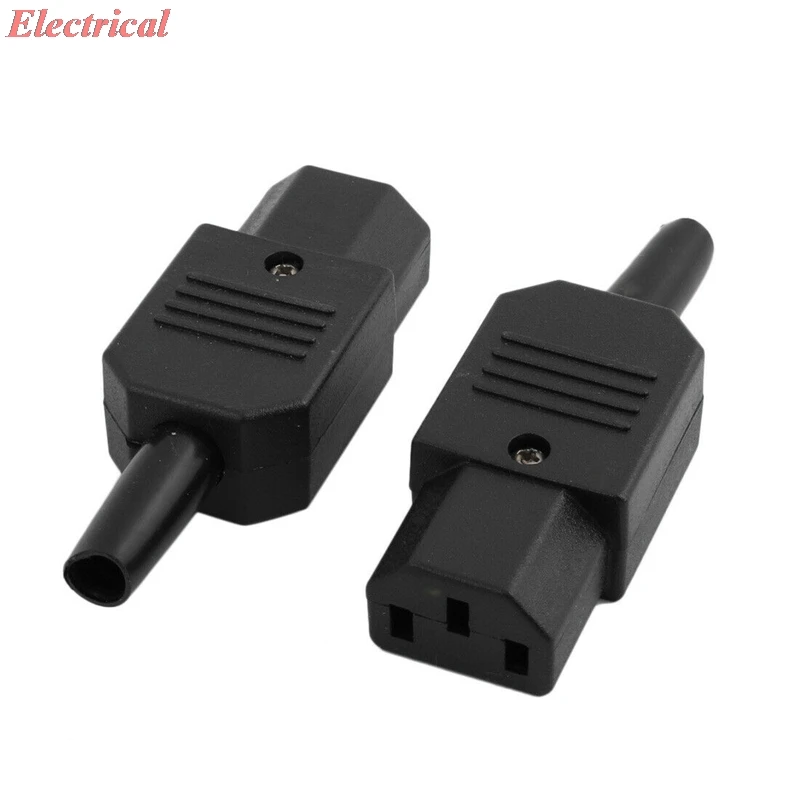 

AC250V 3Terminals Panel Mount IEC320 C13 Power Socket Adapter Connector