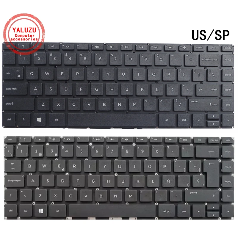 US/SP English/Spanish NEW Laptop Keyboard For HP 14-V 14-P TPN-Q139 14-V015 V16tu V034 V048 V049 V050 V013 V014 V015 V051tx