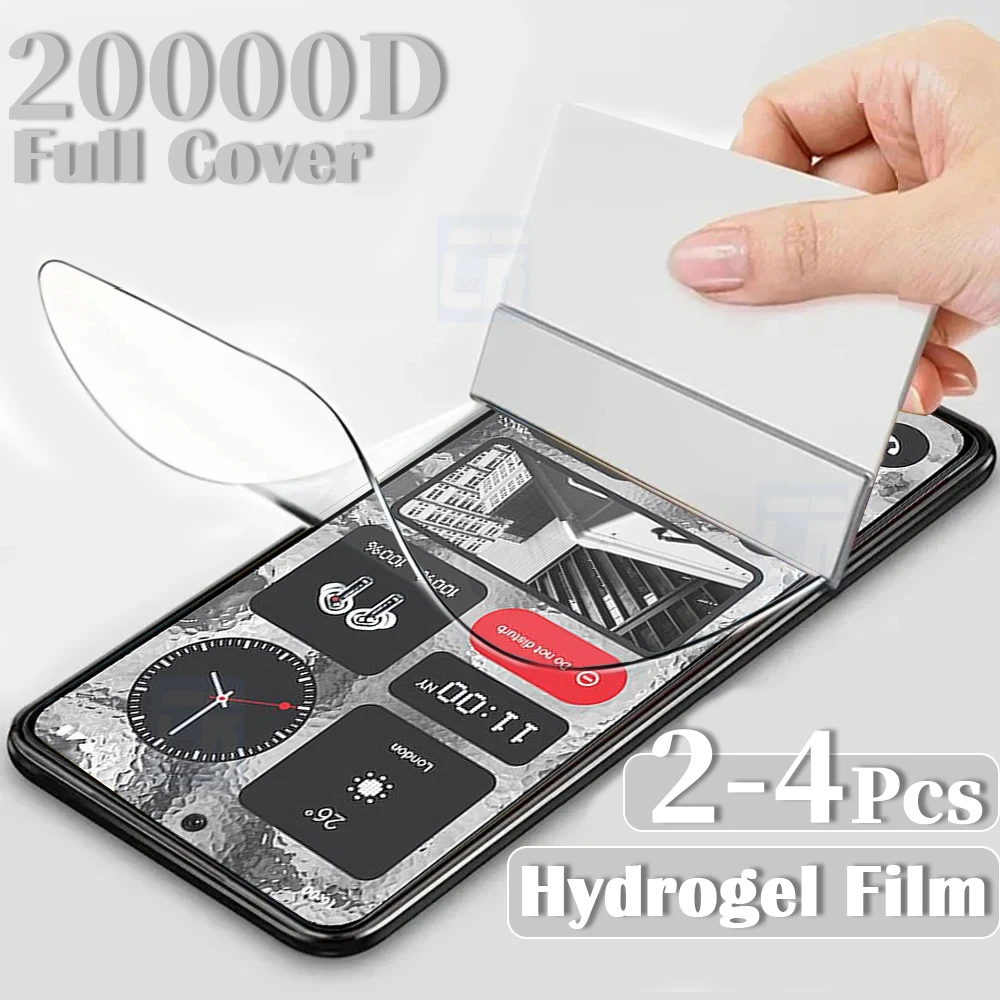 

2-4Pcs Hydrogel Film For Nothing Phone (2) (1) (2a) Plus Screen Protectors For Nothing CMF Phone 1 Soft Silicone Protective Film