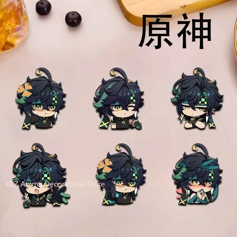 

6 шт. новые значки Genshin Impact, милые броши в стиле аниме, булавка для лацканов, сделай сам, рюкзак, шляпа, аксессуары для одежды, коллекционные подарки на день рождения