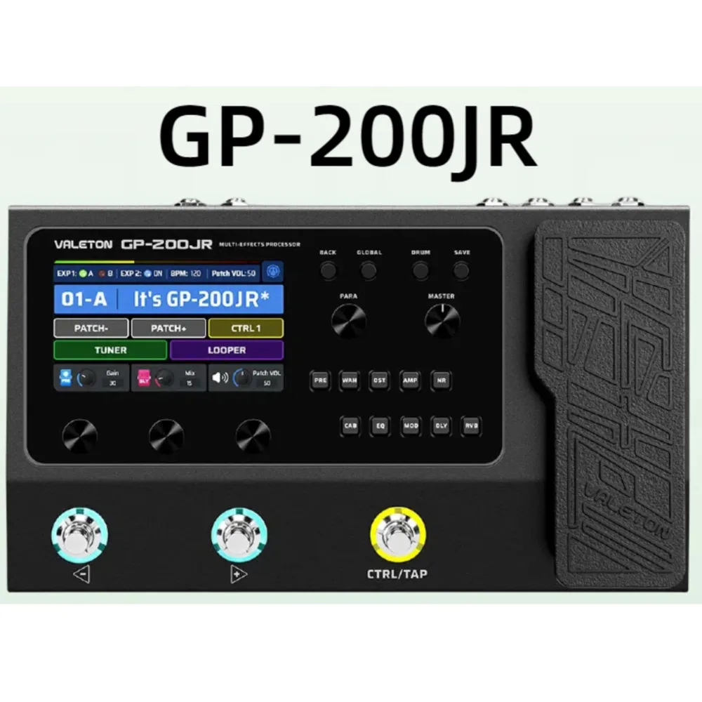 Original Valeton GP-200JR Brazilian Guitar Bass Amplifier Multi Effect FX Loop MIDI I/O Stereo OTG USB Audio Interface