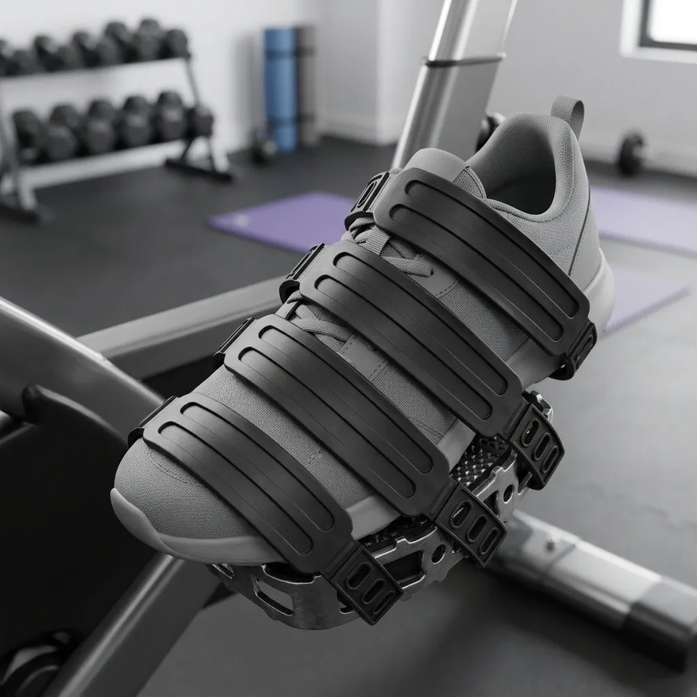 Exercise Bike Pedal Straps with Adjustable Length Compatible with Most Stationary Fitness Bikes and Reliable Material