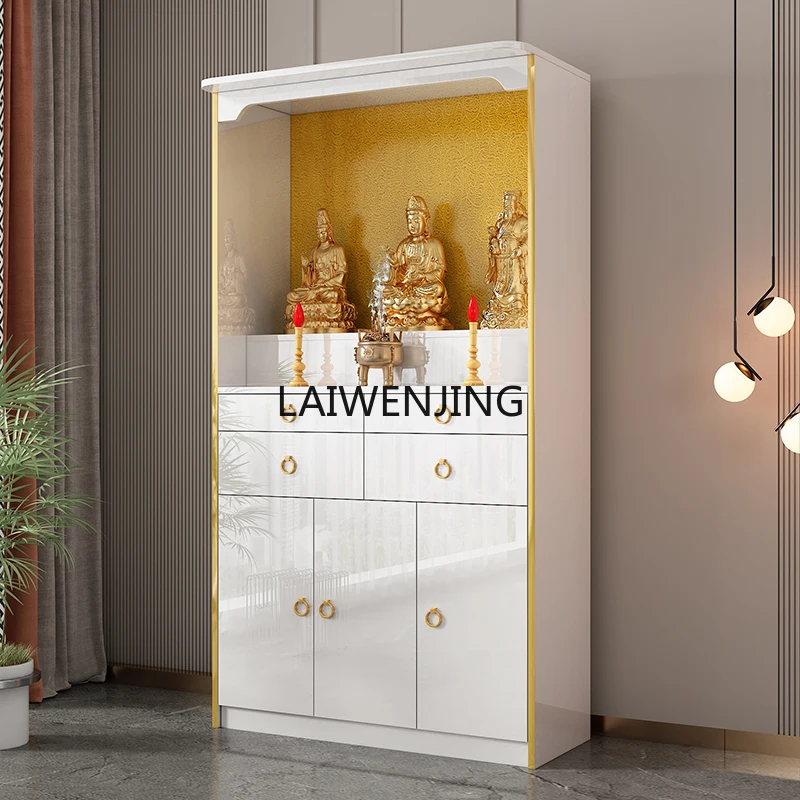 SGF new Chinese vertical cabinet light luxury Buddhist shrine offering table Shentai God of Wealth Guanyin cabinet