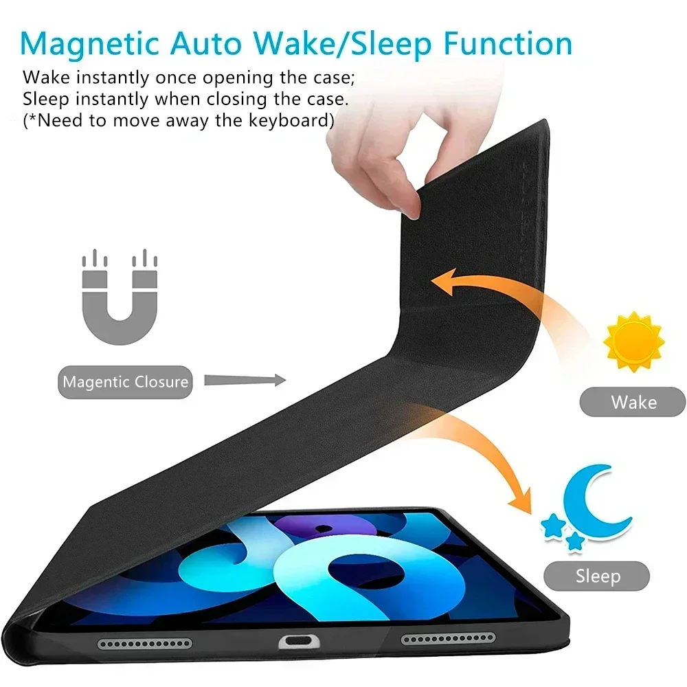 For Ipad Bluetooth Keyboard Case for iPad Pro 11 Inch iPad 9th 10th Generation 10.9 Air 5 4 10.2 Mini 6 Mini 7 Covers Funda