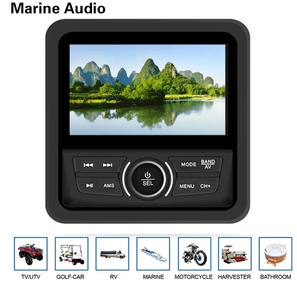 Bluetooth FM/AM Radio For MP3/USB Player Waterproof Marine Audio for Boat ATV UTV,   Radio Boat Sound System Bluetooth