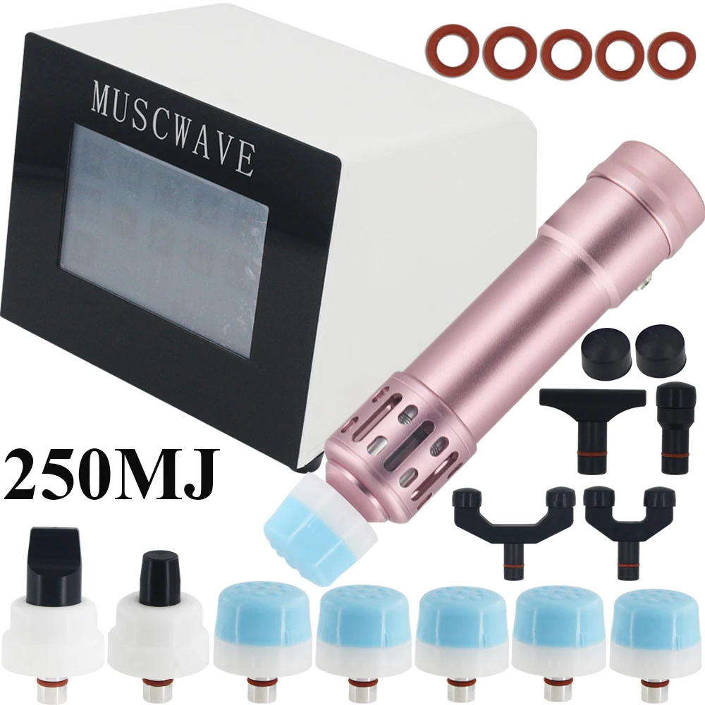 

250MJ Portable Shockwave Chiropractic Gun 2 IN 1 Massager ED Treatment Shoulder Pain Relief Home Use Shock Wave Therapy Machine