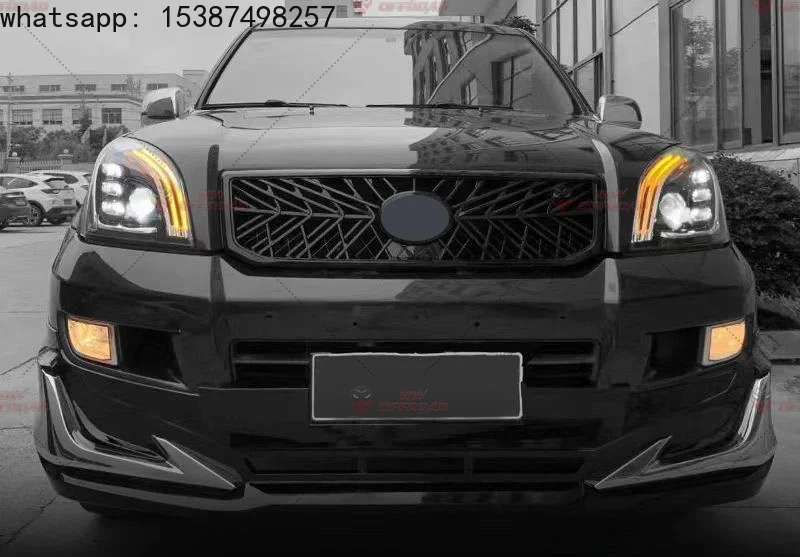 For car Full Set Bodykit for Toyota Prado FJ120 2003 2004 2005 2006 2007 2009 Land Cruiser Facelift Car Top Refit Body Kit