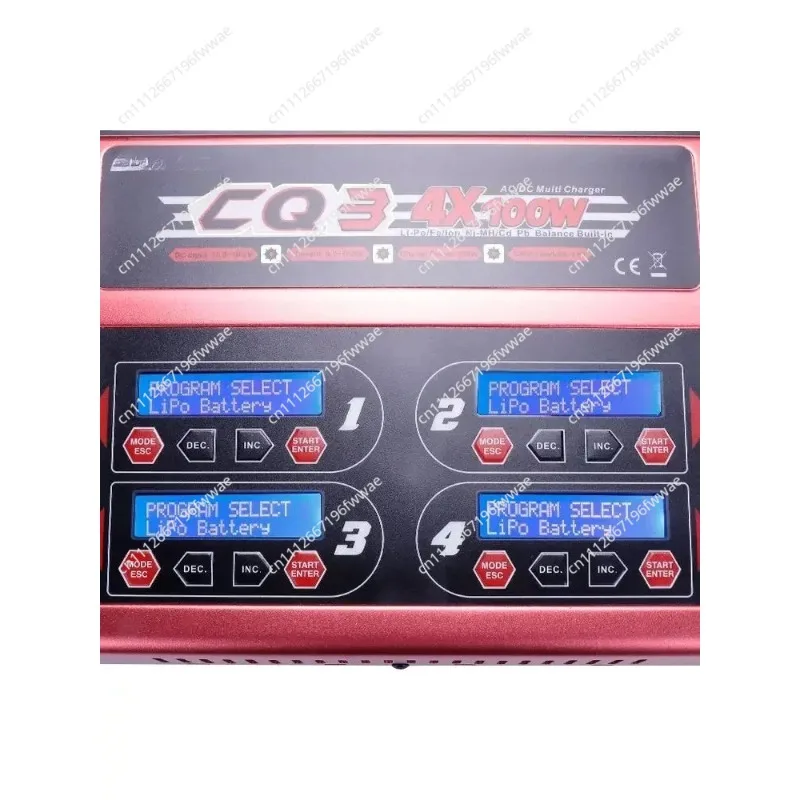 EV-PEAK CQ3 Quad Channel LiPo Charger, 4x100W 4x10A RC FPV Battery Charger Discharger Balancer for Drone Airplane
