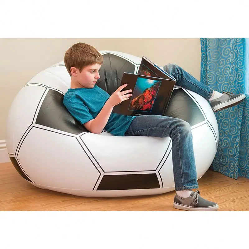 Inflatable Sofa Single Player Football Inflatable Seat Bean Chair Inflatable Stool Lovely Tatami Lazy Living Room Sofas Set