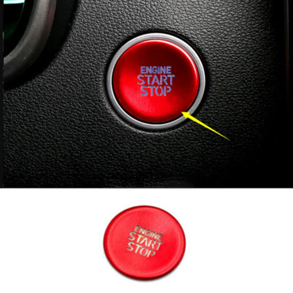 Car Start Stop Engine Push Button Cover Ring For Hyundai Tucson 2022 2023 Aluminum Car Styling Start Stop Button Ring Cover Trim