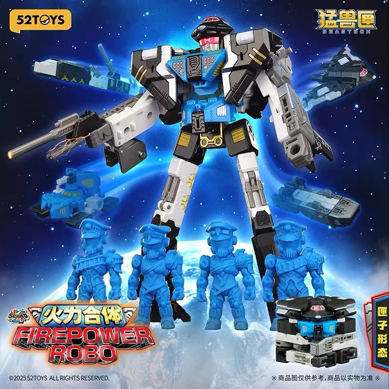 Original 52 juguetes Beastbox Firepower Robo 4/1 equipo Kit de combinación juguetes transformables coleccionables ensamblados modelo móvil regalos