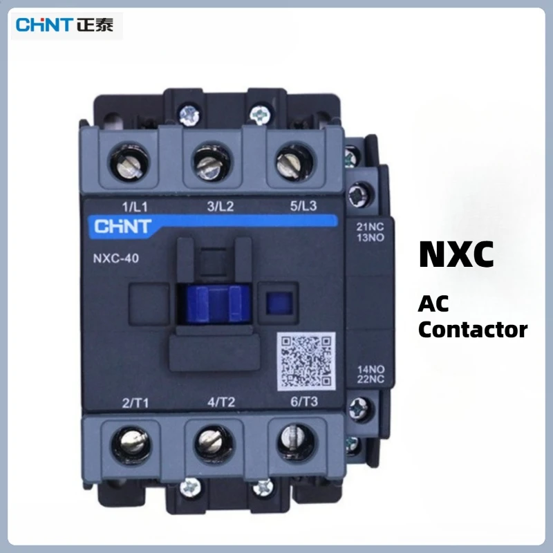 

Контактор переменного тока 110/220/380 В Chint NXC-18/25/32/40 1НО 1НЗ для системы управления ПЛК привода двигателя и оборудования автоматизации