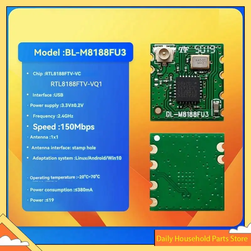 【Great Sale】RTL8188FTV Wireless WIFI Module With Block For Linux Android USB Interface 2.4Ghz BL-M8188FU3