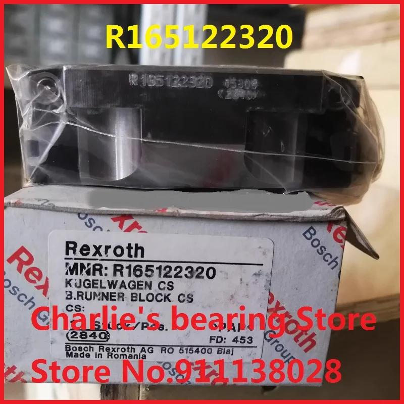 Imagem -05 - Número do Modelo Original do Bloco de Guia Linear Marca Rexroth R165122320 100 Novo 1pc