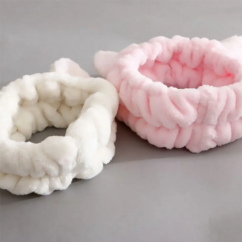 Bandeau chat corail en peluche bandeau bandeau lavage visage maquillage bandeau mignon doux cheveux arc bandeau pansement fille XLFD01