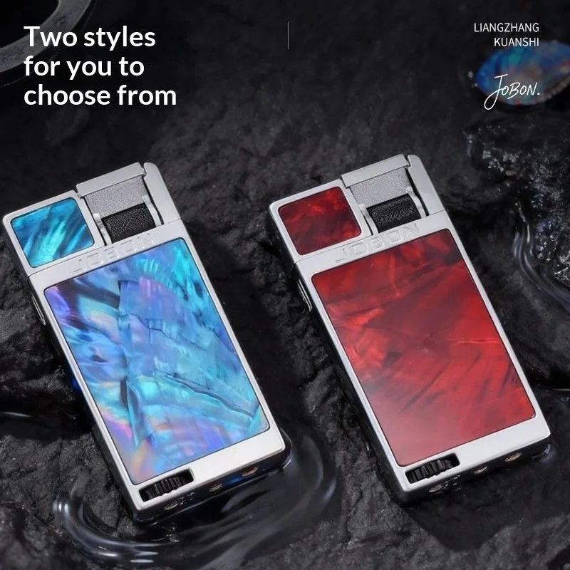 ZBHJ-320D, Blue flame, flat flame, windproof, exquisite, embossed, colorful shell, gift giving, collection, lighter