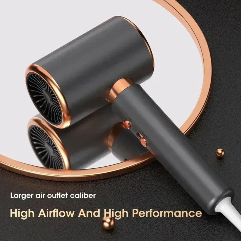 Professional Ionic Hair Dryer 2000W: Low Noise, 3 Speeds & Dual Temperature Settings, Lightweight Salon Quality for Home Hair