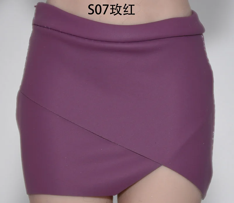 

【15 days made】1/6 Female OL Style Irregular Slit Elastic Leather Skirt for 6" Action Figure Body Model