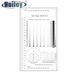 Règle de carte de comparaison de jauge de point, jauge de ligne de point, zone rayée, cercle, diamètre d'assortiment, largeur de ligne, micromcirculation d'épaisseur