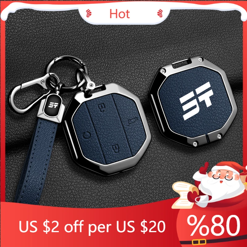 

Горячий металлический кожаный чехол для ключей от автомобиля Jetour Freedom Shanhai T1 Traveler 2024 2025, чехол для дистанционного управления, чехол для ключей, внутренние наклейки