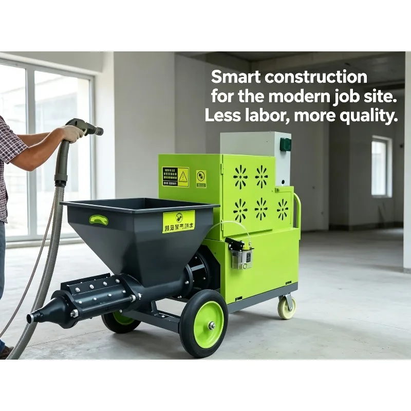 Wall Plastering Machine 220v 380v Cement Mortar Spraying Machine with Mixer Construction Concrete Mortar Injection Machine