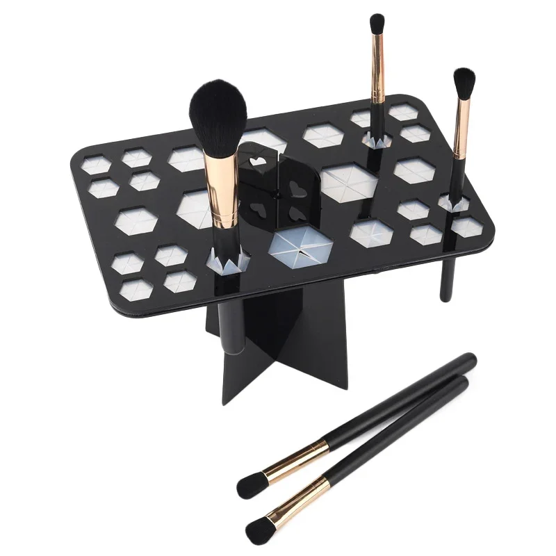 

1 Pieces 26 Holes Makeup Brushes Drying Rack Multifunctional Makeup Brush Holder Dryer Display Shelf Cosmetic Makeup Organizers