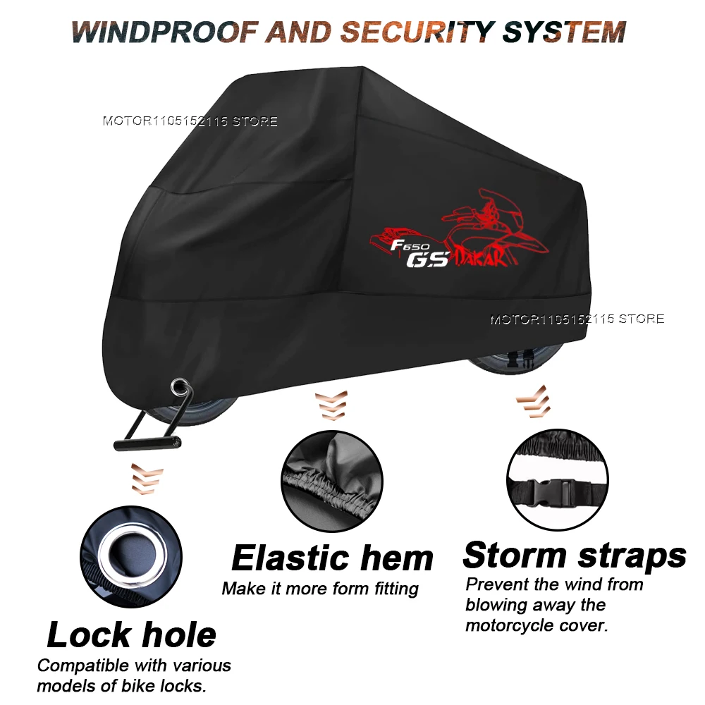  For BMW F650GS DAKAR f650gs Motorcycle Cover UV Protection Dustproof Snowproof Outdoor Waterproof Motorcycle Rain Cover