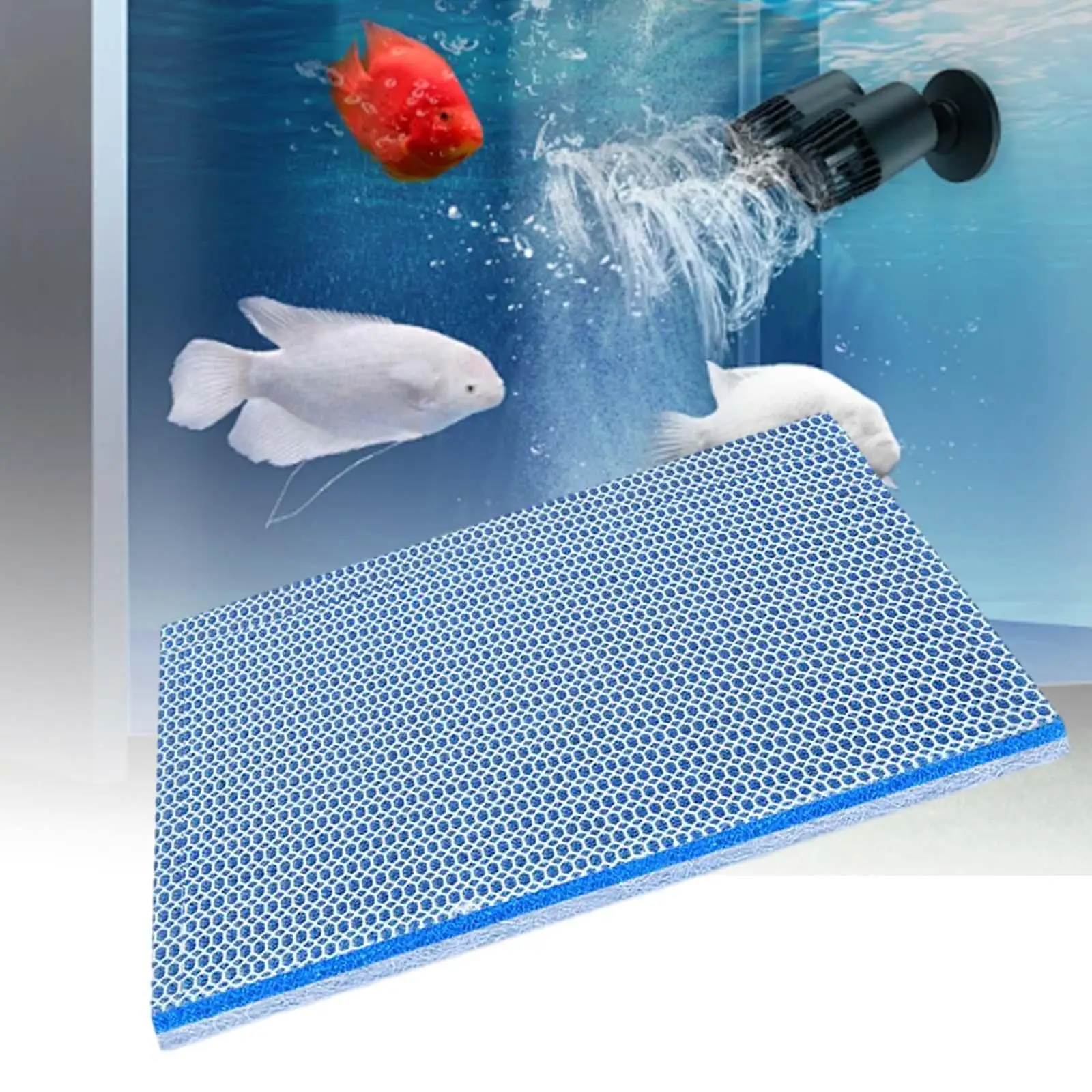 Filter Sponge Pad Aquarium Filter Media 30x20cm Durable Upgraded Cut to Fit