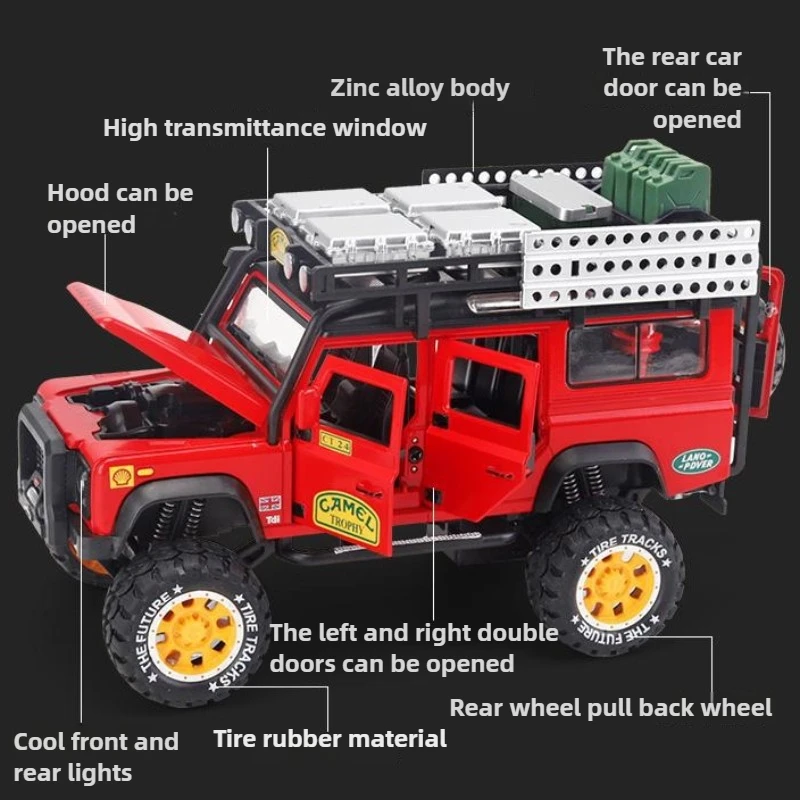 

Cool Stuff Toy Car Funny Gift-Simulation Alloy Off-road Car Model,Shock-proof Rebound,Cool Lights,Toys for Kids 2 To 4 Years Old