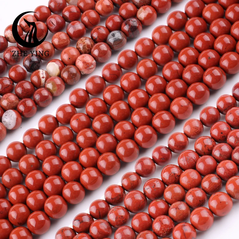 

New Natural Red Jaspers Stone Beads Round Loose Gemstone Beads 6/8/10mm Pick Size For Jewelry Making DIY Bracelets Necklace 15"