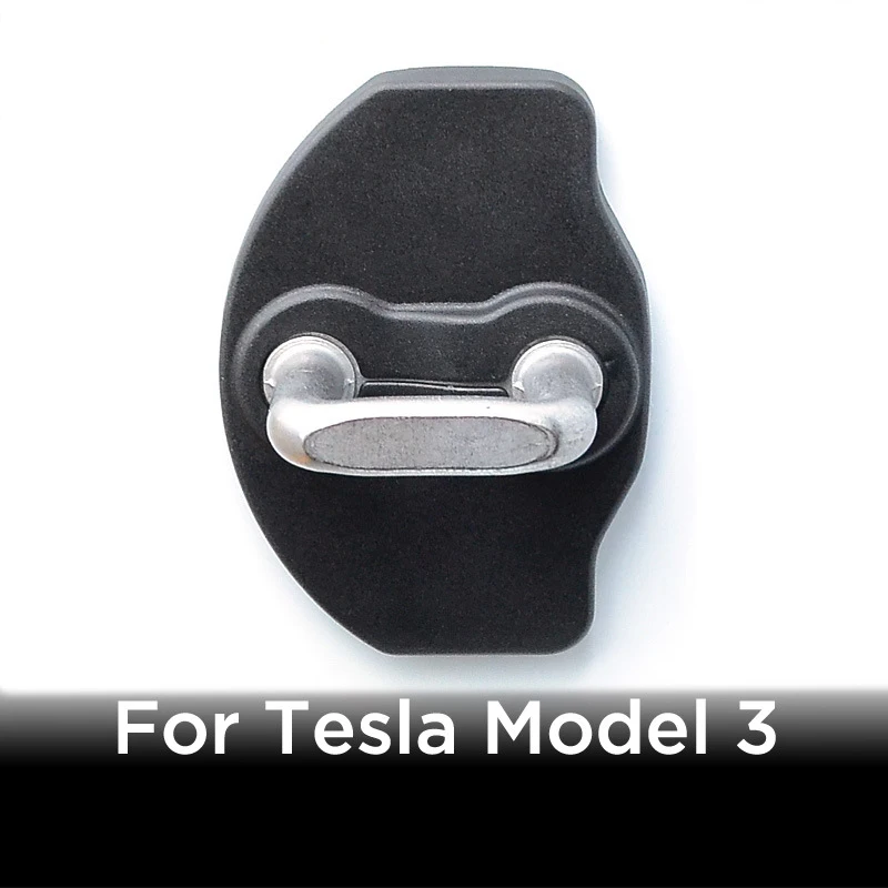 

Tesla 3 Door Latch Cover Door Limiter Cover Protective Cover Dust Cover Retrofit Door Stopper Covers Set 6 Interior Accessories