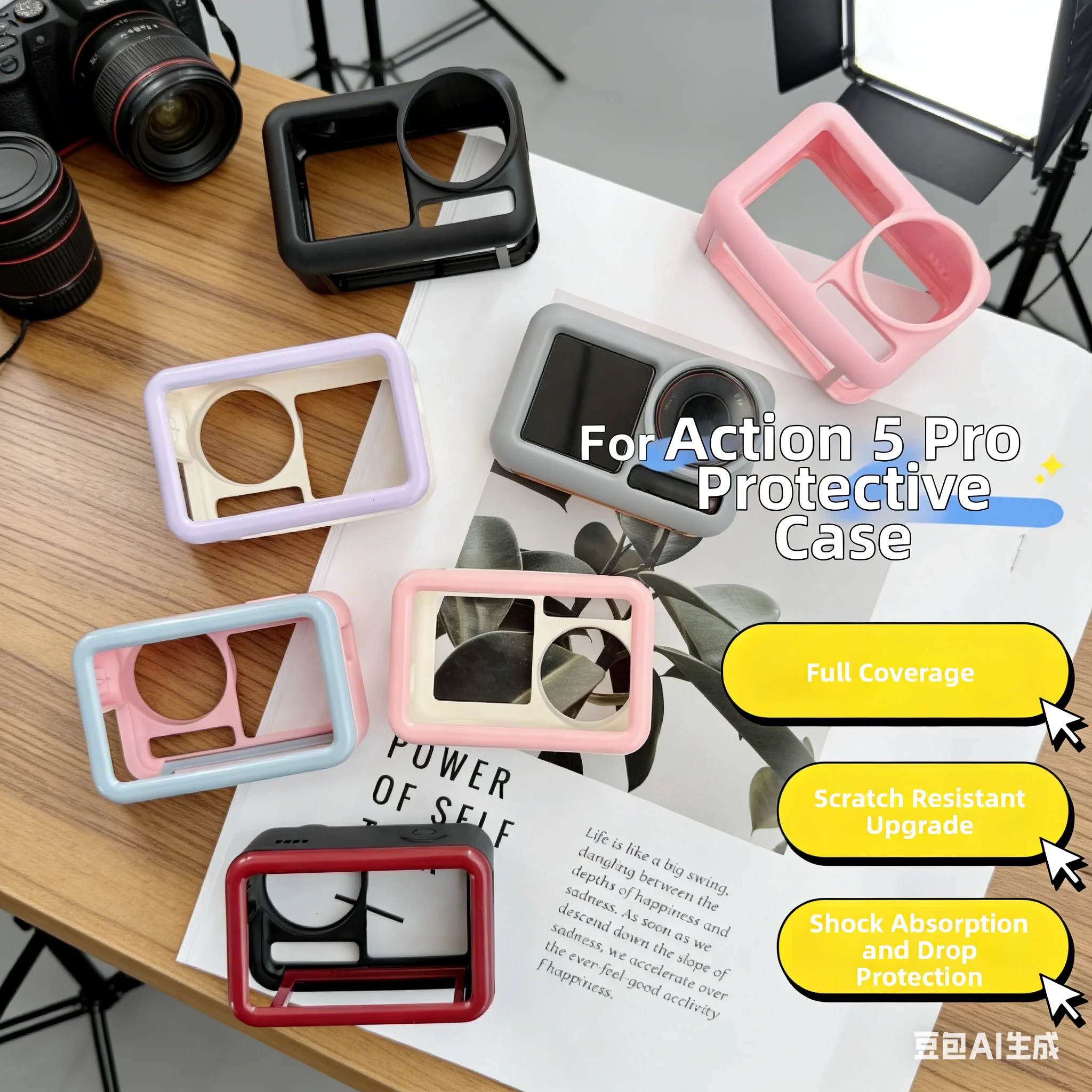 

Protective Shell For DJI Action 5 Pro Camera Long-lasting Scratch-resistant Drop-Proof Shockproof Cover Replace Accessories