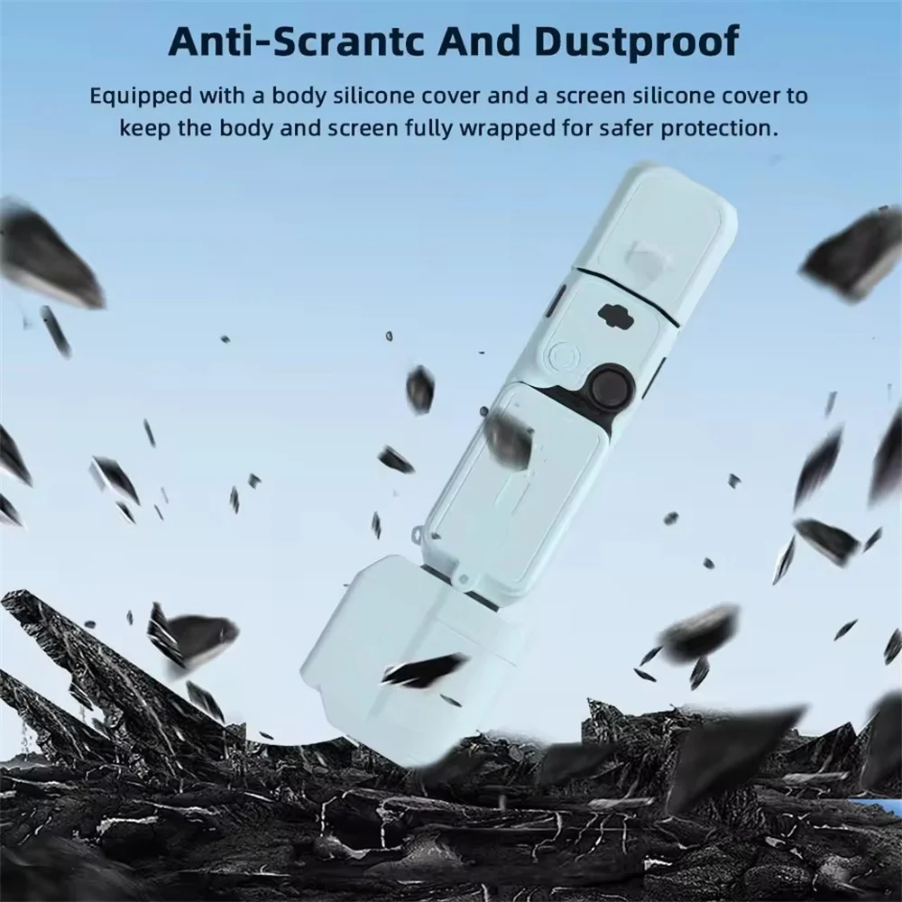 حافظة لهاتف DJI OSMO Pocket 3 من السيليكون غطاء حماية مضاد للخدش لملحقات غطاء الكاميرا Pocket3