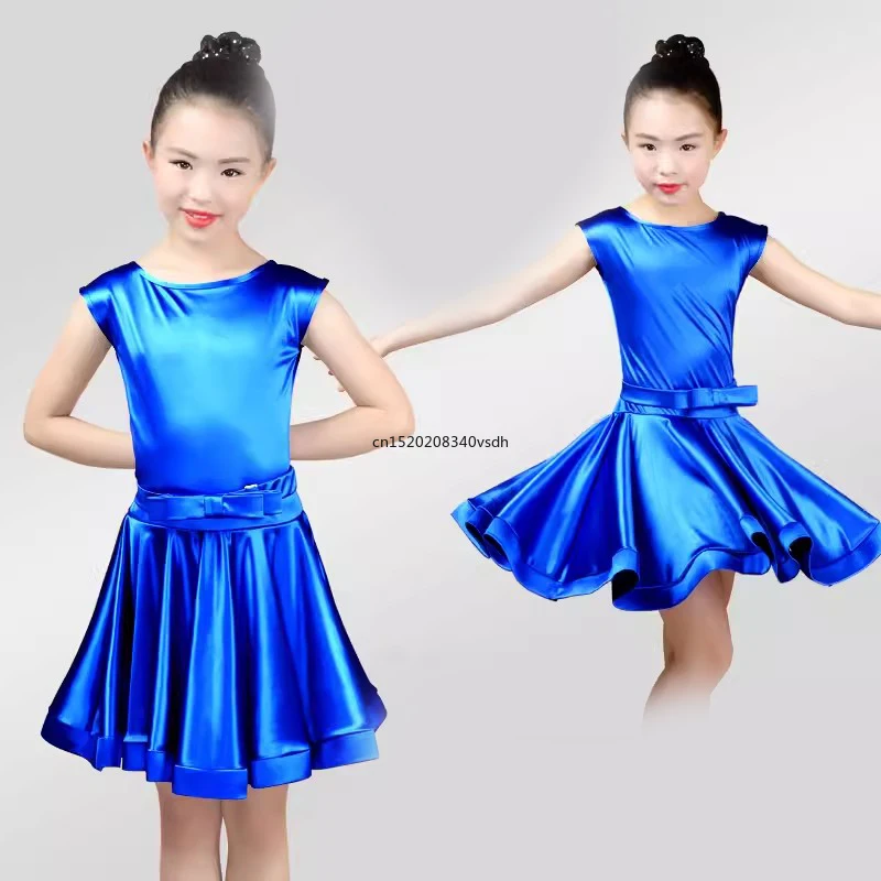 Vestido de dança latina para meninas, Roupas de dança, Samba Children, Cha Cha, Saia Tango, Vestido de competição