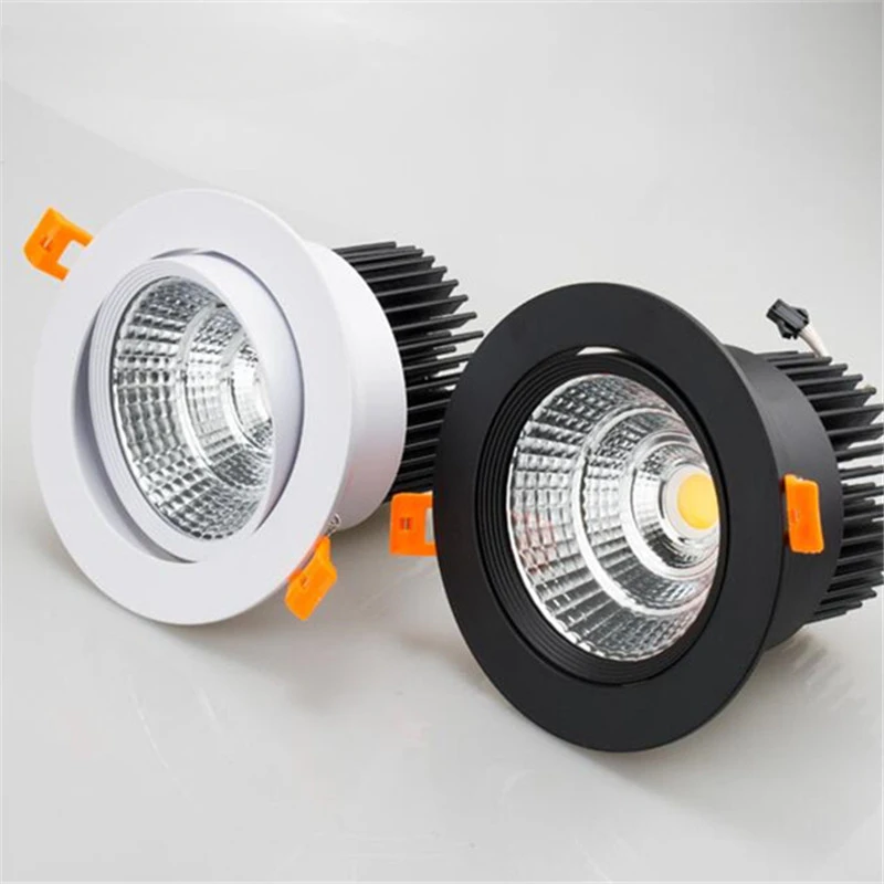 AC90V-260V z możliwością przyciemniania 5 w7w9w12w15w18w20w lampy LED układ Epistar wpuszczone w sufit COB lampy punktowe do oświetlenie domu