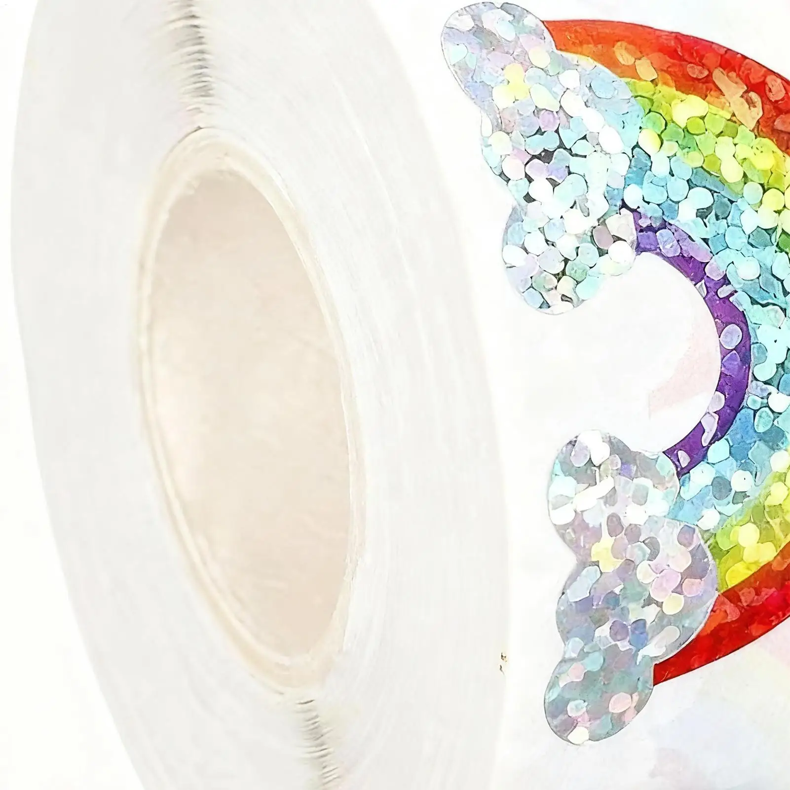 스티커 롤 500개 얇은 자가 접착 데칼 접착 스티커 데칼 소년 소녀 학교 교실 공예 파티 활동용