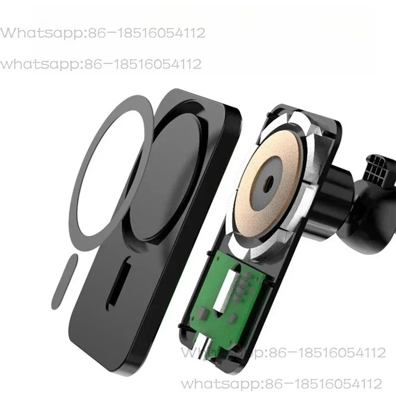 車載スマホホルダー-スタンドマウント-30w-マグネット式車載ワイヤレス充電器