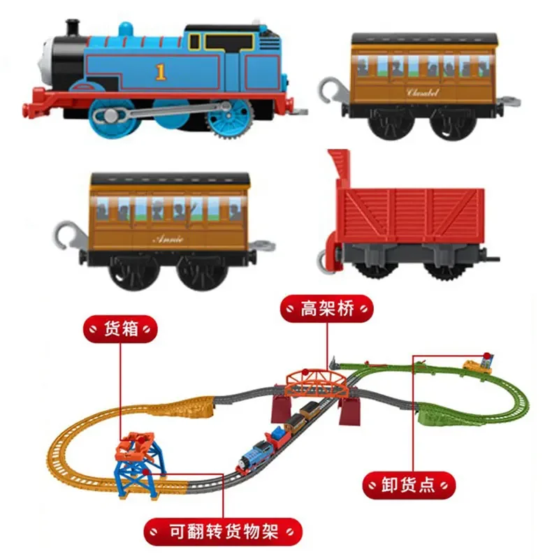 Original Thomas and Friends Thomas Glarabel Anne Train Track Master Series 3 in 1 Track Adventure Set Boy Toy Gifts GPD88 GGL75