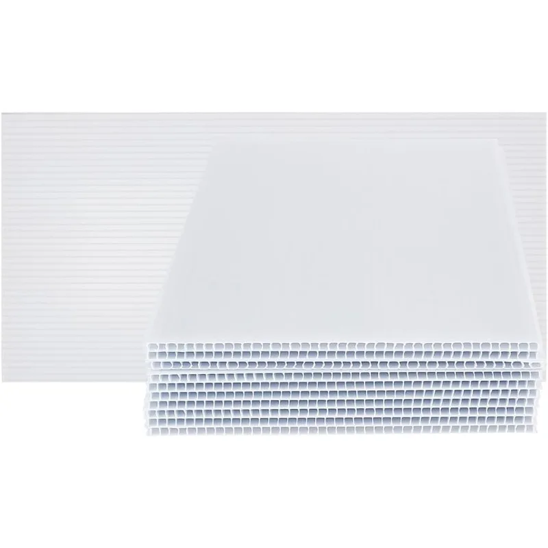 White Corrugated Plastic Sheets 11.8x6 Plastic Board Sheet 0.16\