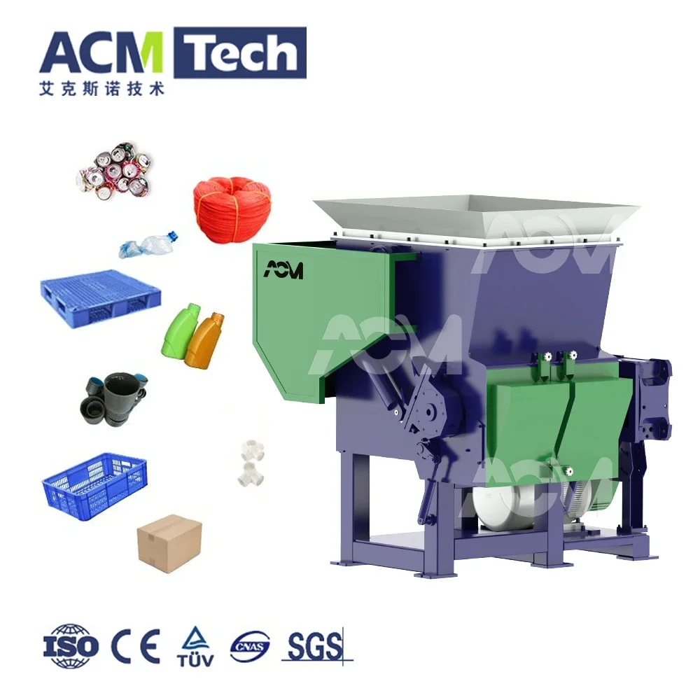 Industrial Recycling Waste Plastic Shredder Single Shaft Shredder And Crusher Line