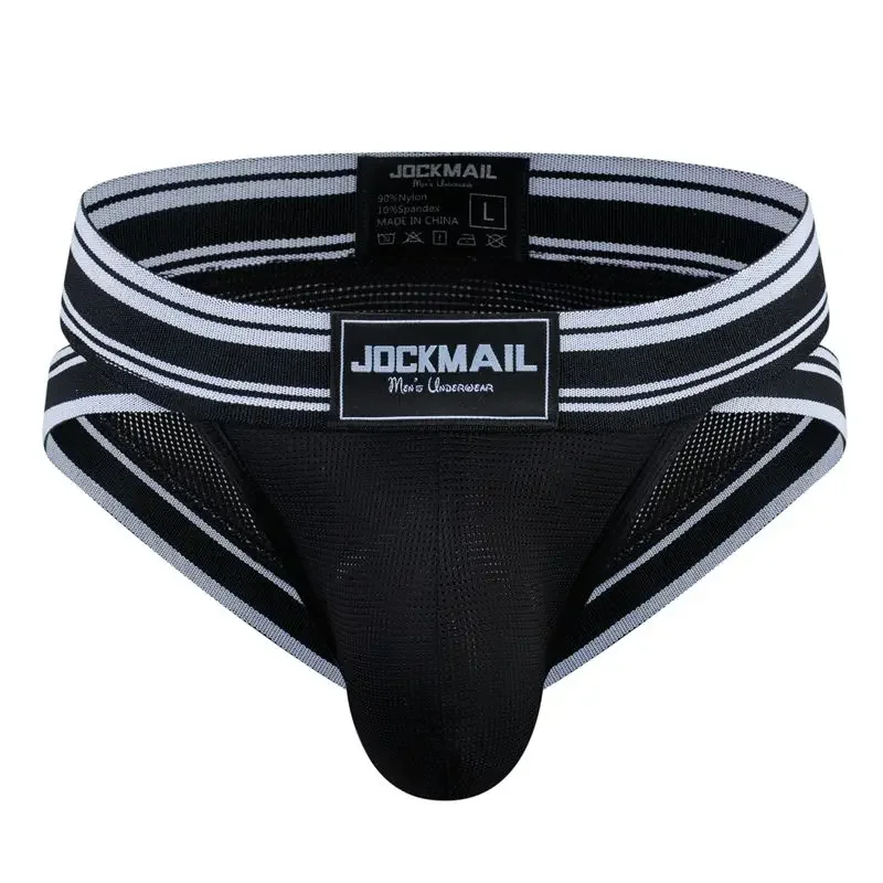 JOCKMAIL Summer Fashion Mens Sexy Briefs Cuecas Calzoncillos Slip Breathable Nylon Mesh Panties Bikini Underwear