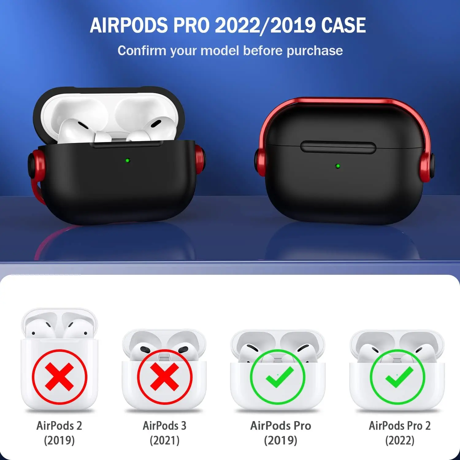 Fibbia di bloccaggio della staffa per Airpods 4th/Pro 2 air pods Cover Custodia protettiva per auricolari Bluetooth con penna pulita per Airpods 4th Cover