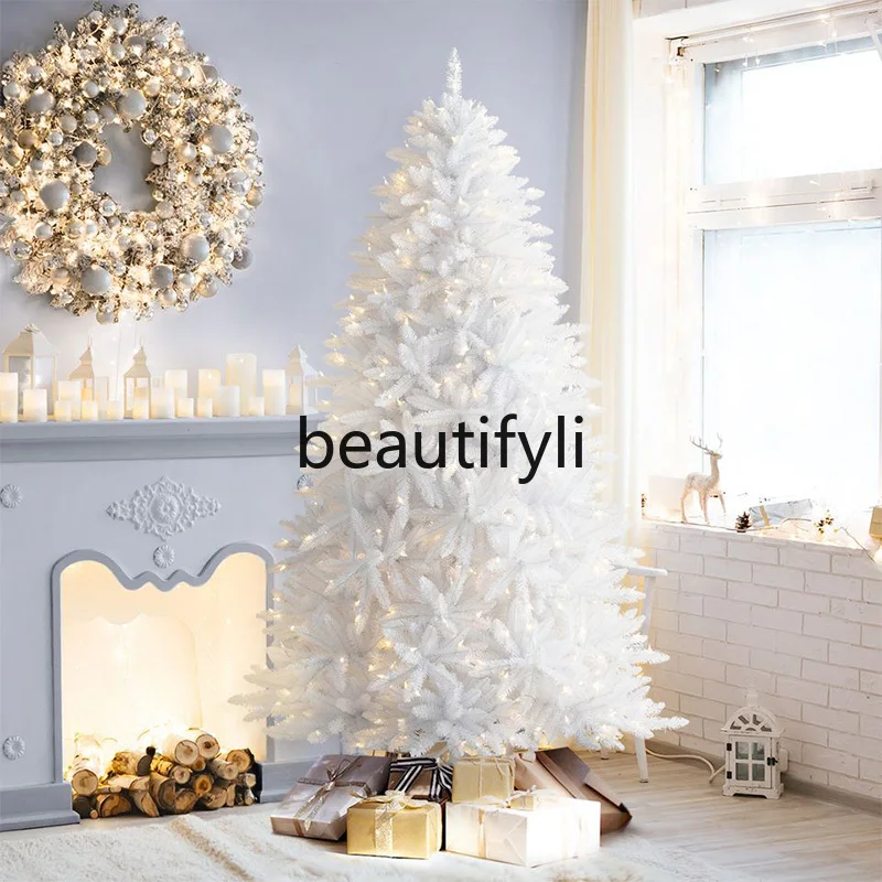 Encrypted white Christmas tree set home simulation ornament Christmas decoration ins wind