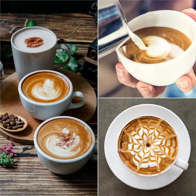 [POPULAR OFFER] Milk Frothing Pitcher With Built-In Thermometer,350Ml Stainless Steel,Barista/Beginners Frother Cup With Latte A