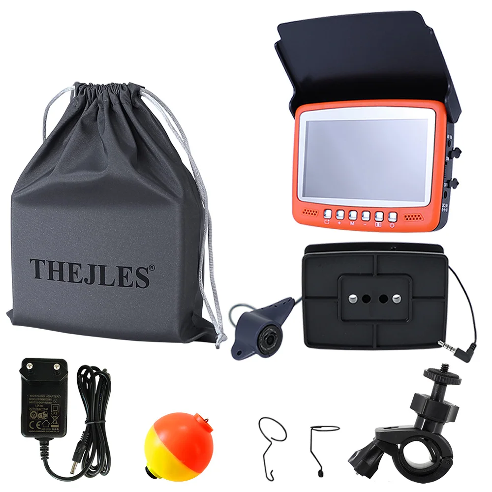 THEJLES 800 * 480 IPS4.3 Inch Color Visual Fishing Device 1000Tvl Waterproof Grade IP68 Underwater Camera With 8 Infrared Lights