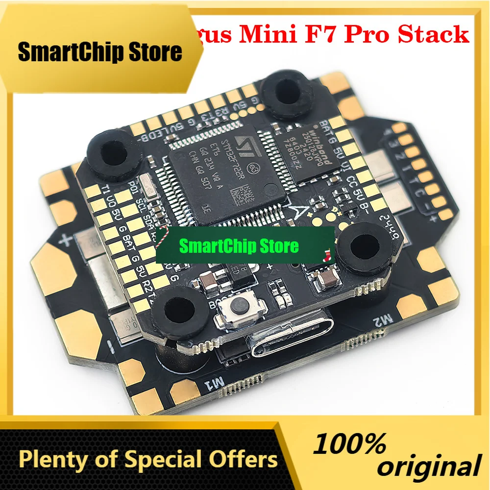 SmCpAxisFlying Argus Mini F7 Pro STACK MPU6000, OSD, Barometer, Black Box 16M With BLHeli32 Mini 40A/ 55A ESC 4-6S For RC FPV Dr