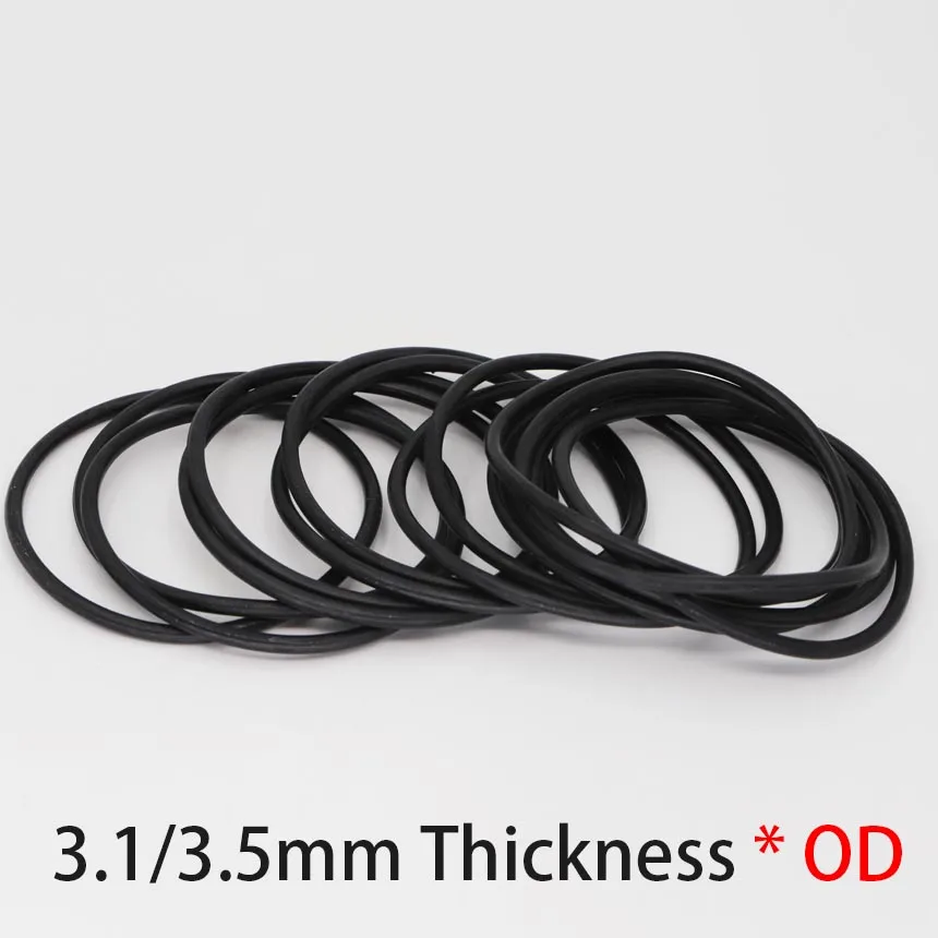 

350/355/360/365/370/375/380/385/390/395/400*3.1mm OD*Thickness Black NBR Oring Rubber Round Washer Oil Seal Gasket O Ring