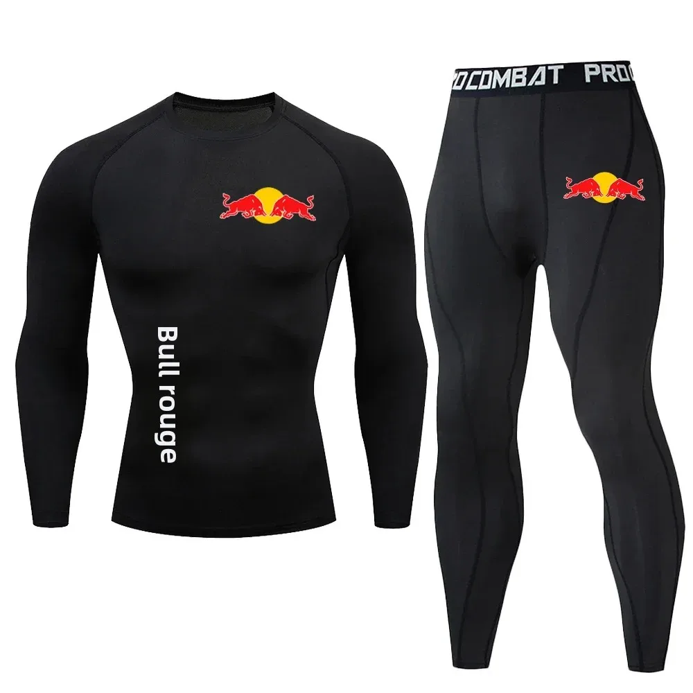 Red Bull printemps, été et automne vêtements de sport d'échauffement ensemble pour hommes vêtements