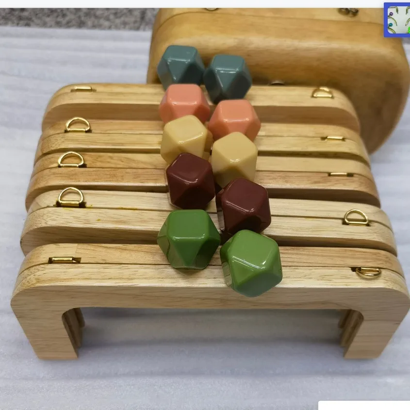20cm Wooden Bag Handle Purse Frame Clamp Handbag Woven Bags Wallet Closure Brackets DIY Handmade Accessories